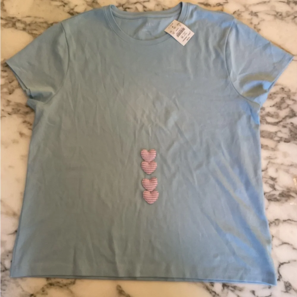 J. Crew Women's Essential short-sleeve crewneck tee Chateau Light Blue XL sliced - Picture 11 of 15